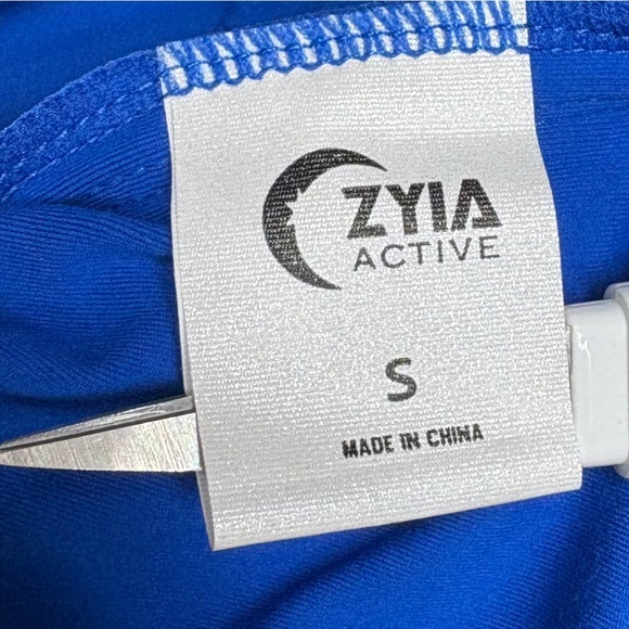 Zyia - Blue Confluence Zipper Joggers - Picture 7 of 14